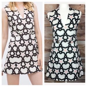 NWT Zara W/B | Collection Pink Star Mini Dress